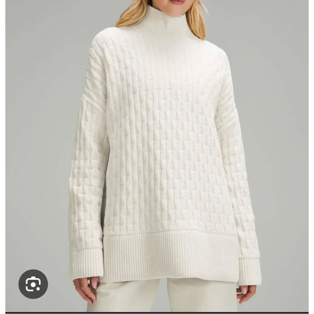 Lululemon Cable-Knit Oversized Crewneck LARGE